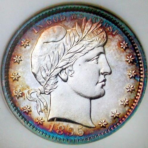 1895 Barber Quarter Dollar Obverse. Photo Courtesy: coinpage.com