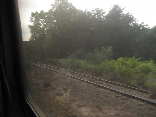 View from train to DC