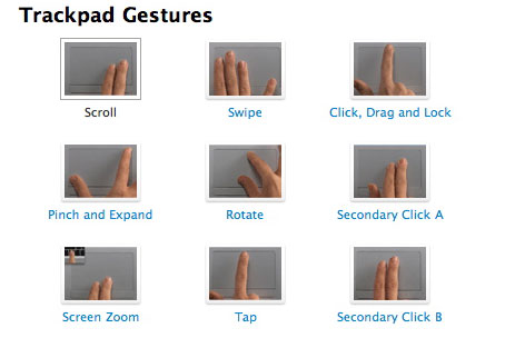 Macbook Touchpad Swipe Shortcuts