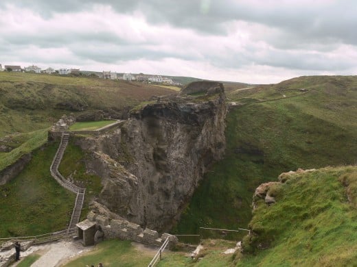 A view of part of Tintagel Castle