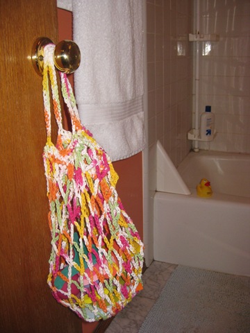 crochet bath tidy