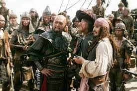 I KNOW THAT THIS IS A SCENE FROM 'PIRATES OF THE CARRIBEAN,' WITH JOHNNY DEEP, BUT I HAD NO PHOTO OF POKO, THE PIRATE.