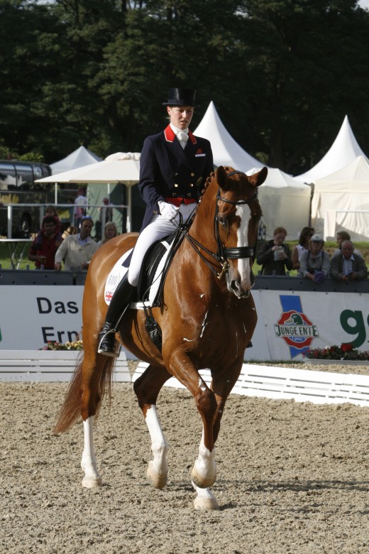 Laura Bechtolsheimer riding at the European Dressage and Jumping Championships at Windsor in 2009