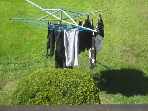 The clothesline, which I actually used