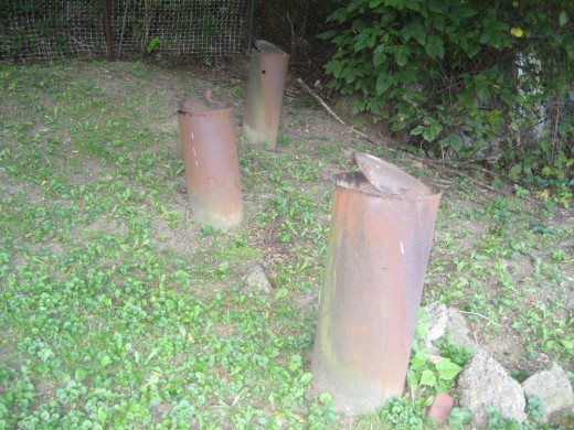 Mysterious pipes embedded in the backyard