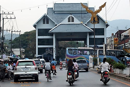 This is the ultimate destination: the Thai border post