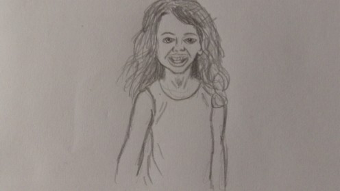 A Pencil sketch of my daughter.