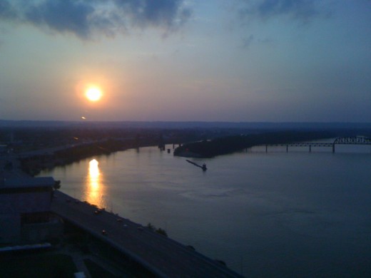 Sunset from top of Galt House Hotel