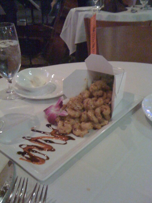 Fried Rock Shrimp with Spicy Asian Sauce at Eddie Merlots