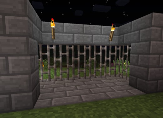 The new iron bars, protecting you from the slings and arrows of fortune - and skeletons. 
