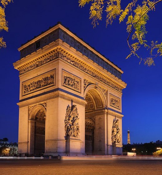 The Arc de Triomphe on the Place Charles de Gaulle