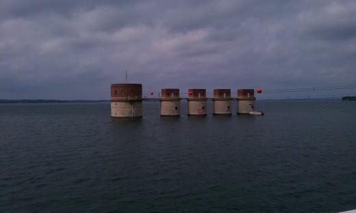 the hydroelectric intake towers