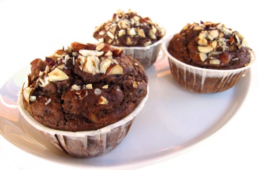 Nutella hazelnut fudge brownie muffins 
