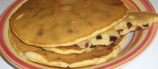 These are my gluten free pancakes. I made them with maximum chocolate and minimum fancy ingredients. 