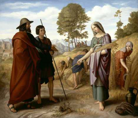 Book of Ruth - Boaz granting Ruth permission to follow along behind his harvesters and to "Glean", pick-up the leftovers. 