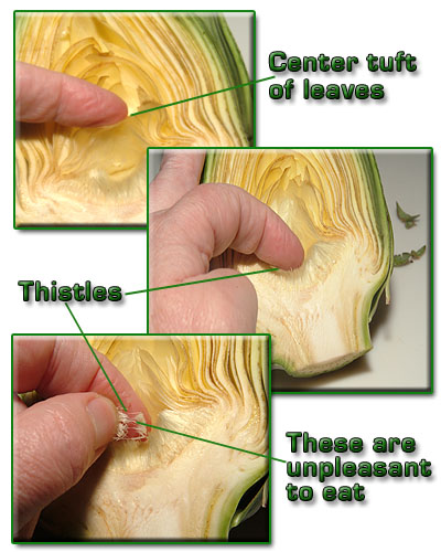 Removing the choke from an artichoke is easy once you get the hang of it!