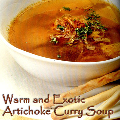Serve this silky Artichoke Curry Soup at your next get together and be the talk of the town!
