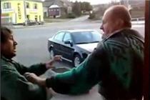 THAT'S IT, FRIEND. TAKE A SWING AT YOUR FRIEND. SHOW THE WORLD HOW BARBARIC YOU REALLY ARE.