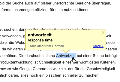 Google Dictionary Extension for Google Chrome