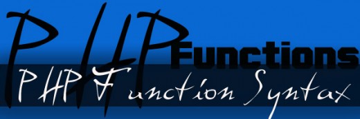 PHP Function SYntax