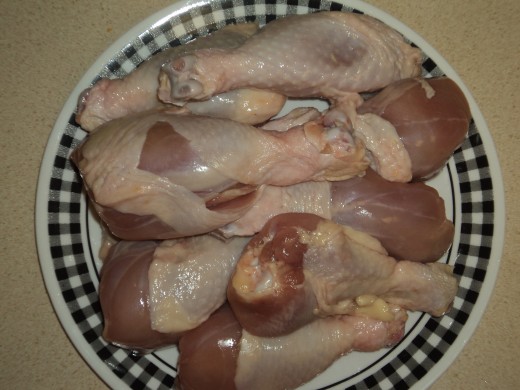Chicken Prior to Receiving Herb Blend