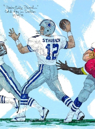 Roger Staubach painting