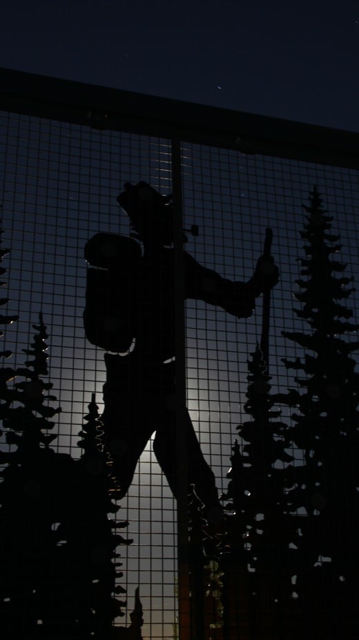 Silhouette of the Paul Bunyan Trail in Brainerd, MN. Shot in Manual on a Canon 60D with the moon providing backlight. 4:16AM. F-7.1| Exposure- 30 sec. ISO- 200 Focal- 29mm Flash- OFF.