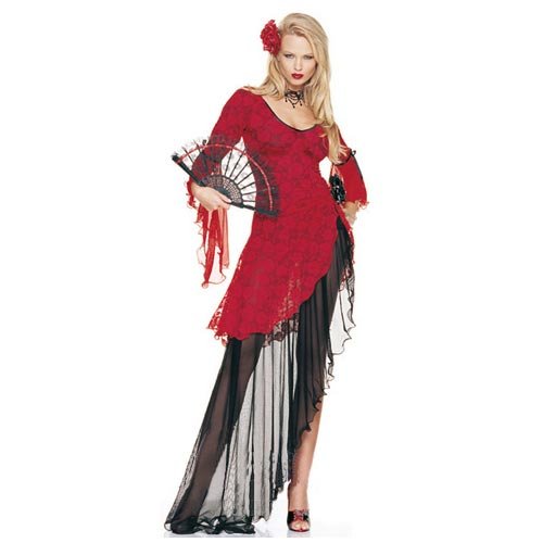 Spanish Flamenco Carmen Dancer Dress