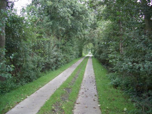 The old railway is now a very smooth bike path