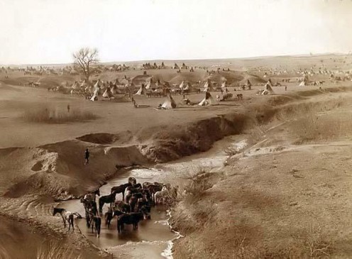 Village of the Lakota Sioux Indians "No Copyright Infringement Intended." 