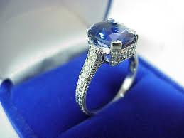 Cushion-cut tanzanite ring