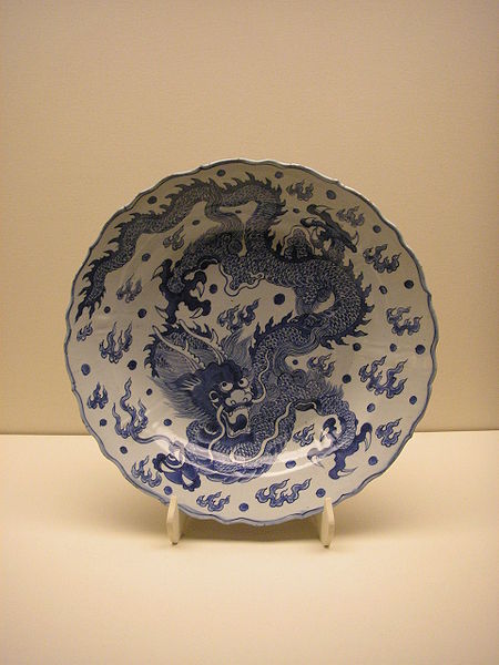 Ming dynasty chinese blue and white porcelain