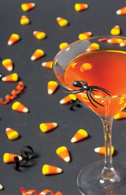 Bright Orange Halloween Cocktail 
