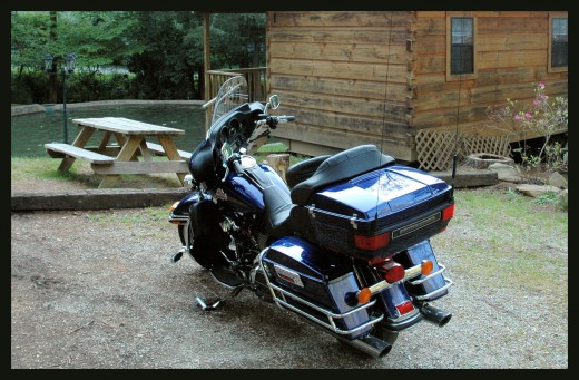 Parked at Kirkland Creek Cabin