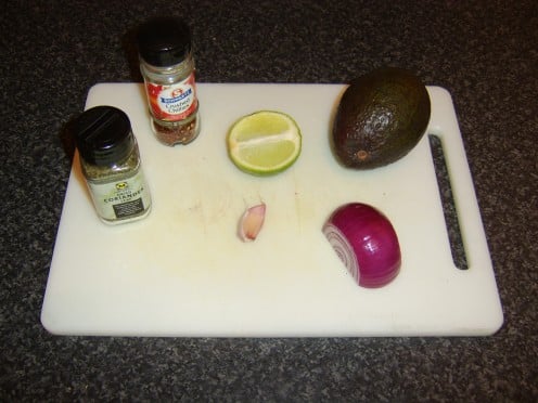 Red onion and coriander/cilantro are used in this guacamole recipe, while the lemon juice is replaced by lime juice