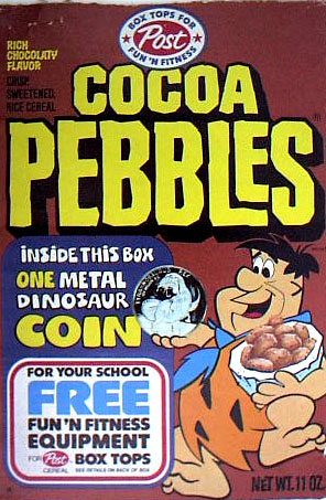 Post Cocoa Pebbles with Fred Flintstone.