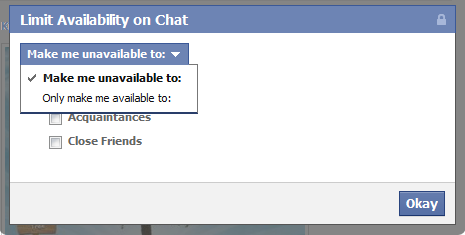 Facebook Chat - Decide Your Availability 