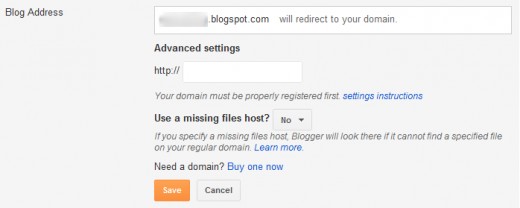 If you already have a domain name, switch to advanced settings