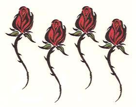 Tribal rose tattoos by Funtoos.com