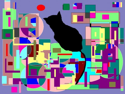 Black cat looking out of the window