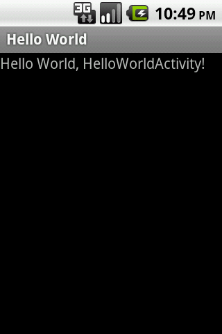 Hello World output