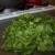While I am waiting for the stock to come to a boil, I roughly chop the spinach and set aside.