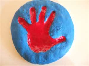 For fathers day I made a hand print of my daughter and foot print of my son, they painted them and my husband LOVES them, they sit on his night stand.