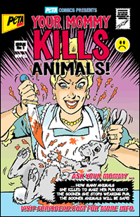 Cover of a comic book created by PETA as part of a media campaign.