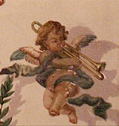 Detail, ceiling painting in church of the Hospital de los Venerables Sacerdotes. Walls and ceiling painted by Juan and Lucas Valdés.