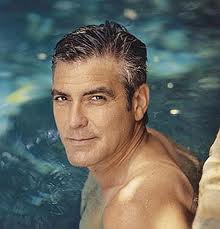 George Clooney posing for a magazine a few years ago.