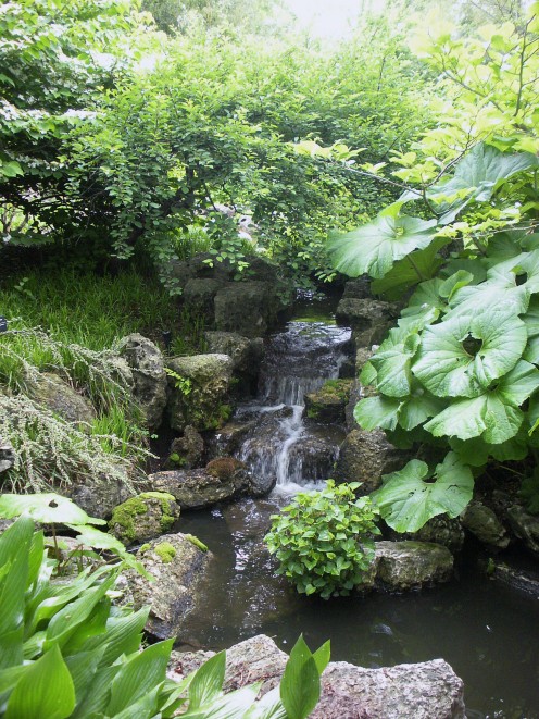 This little waterfall photo was taken in a Chinese Garden.