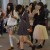 This group of girls summarizes some of the biggest fall trends in Tokyo - tulle skirts, dresses with peter pan collars, and over-the-knee socks. Too bad I caught them all at an awkward moment.
