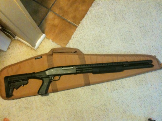 Mossberg 500 Persuader Tactical (tactical light removed for firing)