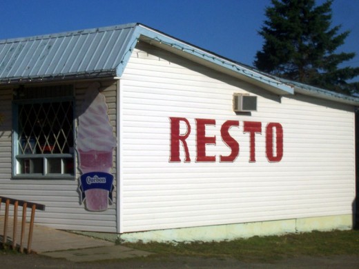 In French-speaking Canada a resto is a nightclub or bar
